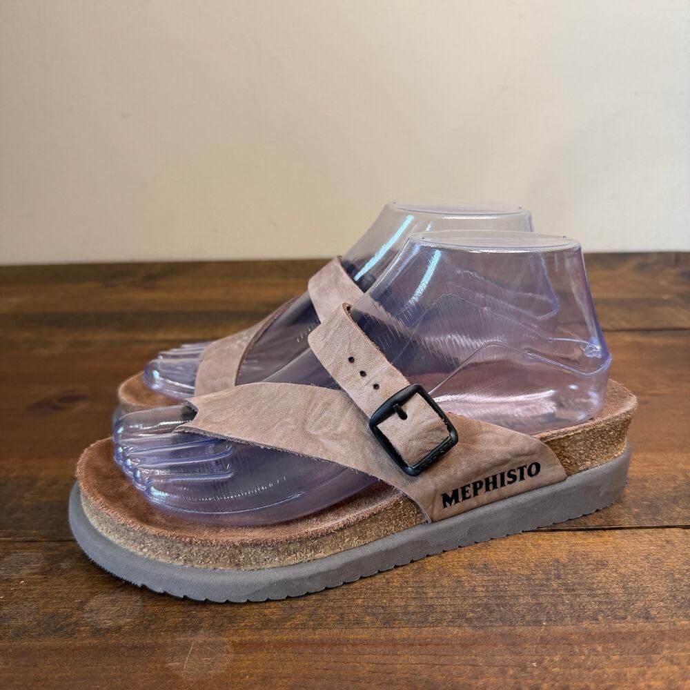 Mephisto Helen Sandal Slip On Toe Loop Soft Air Comfort Women's size 37 US 7 - Picture 3 of 13